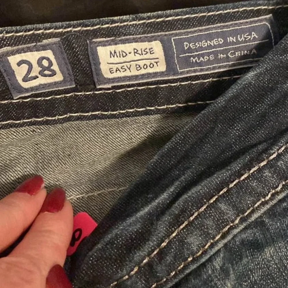 Miss Me Dark Denim with Silver Sequin Cross - Picture 4 of 4